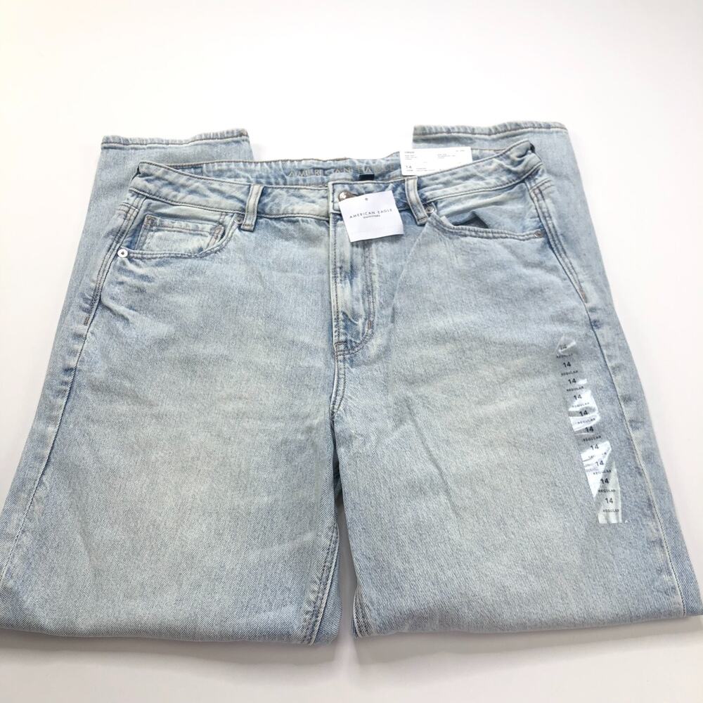 American Eagle Strigid Mom Jean NEW 14 (Fits 34W 28.5L) High Rise PLS READ